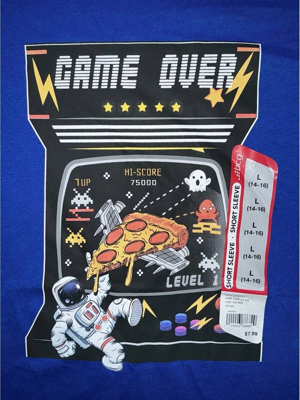 BCG Boys L 14-16 SS - Lot Of 3 - Shirt Fun With Gaming NWT
